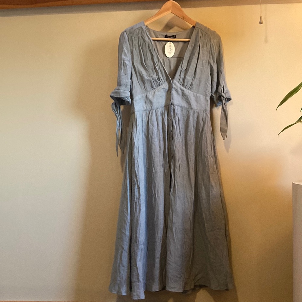 Dusty Blue, Prairie Chic Dress. NWT. Size M.
